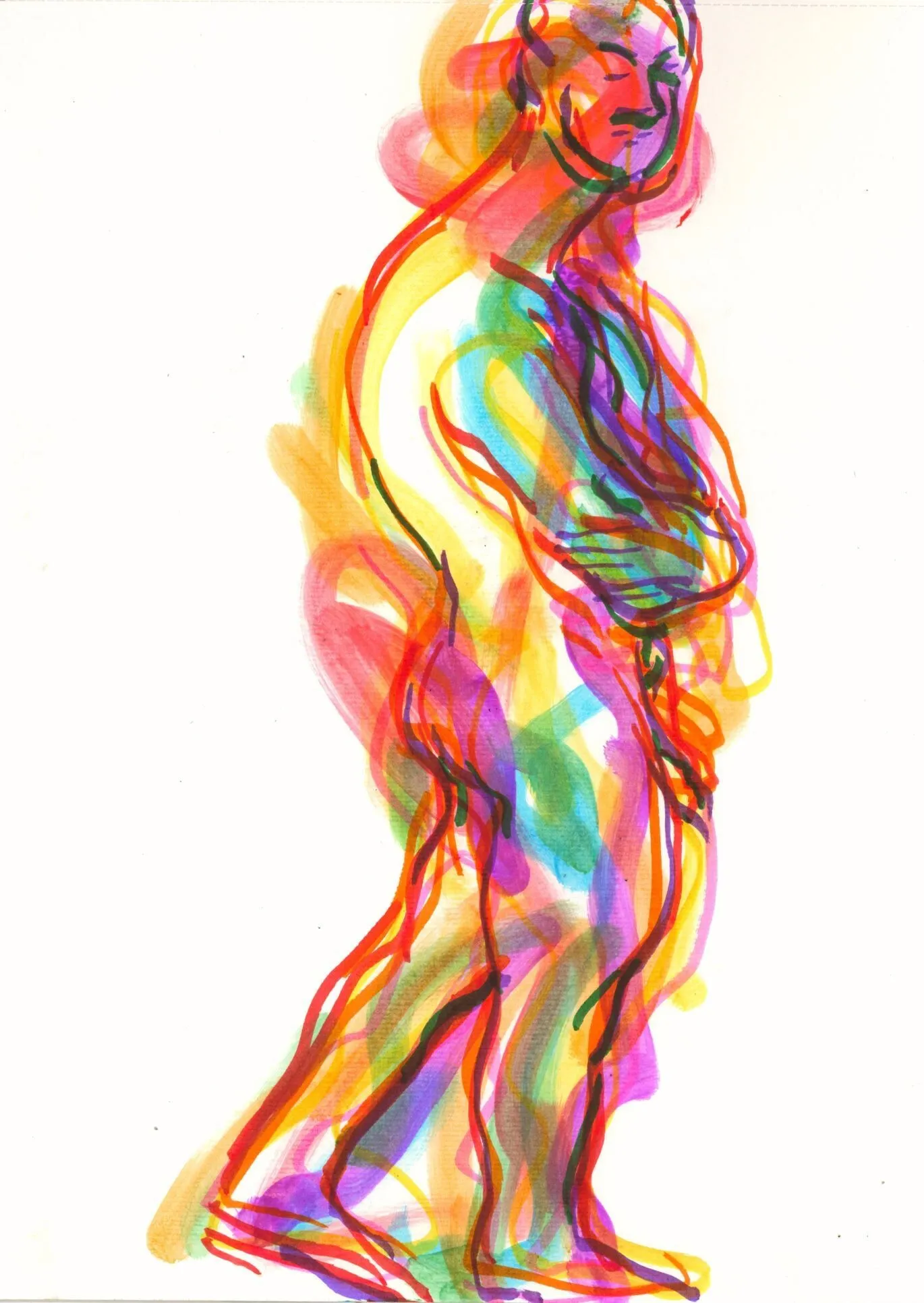 Male Figure I, marker on paper