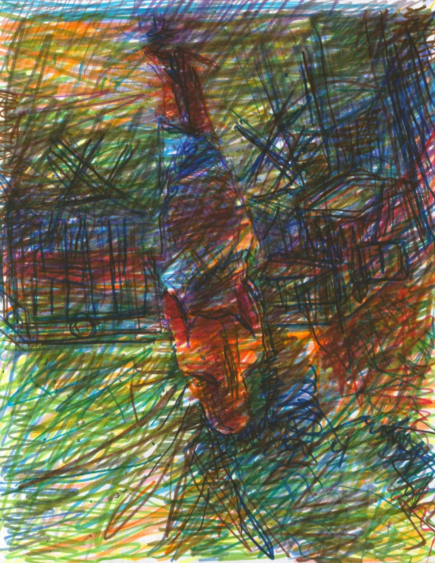 Morning After, marker on paper