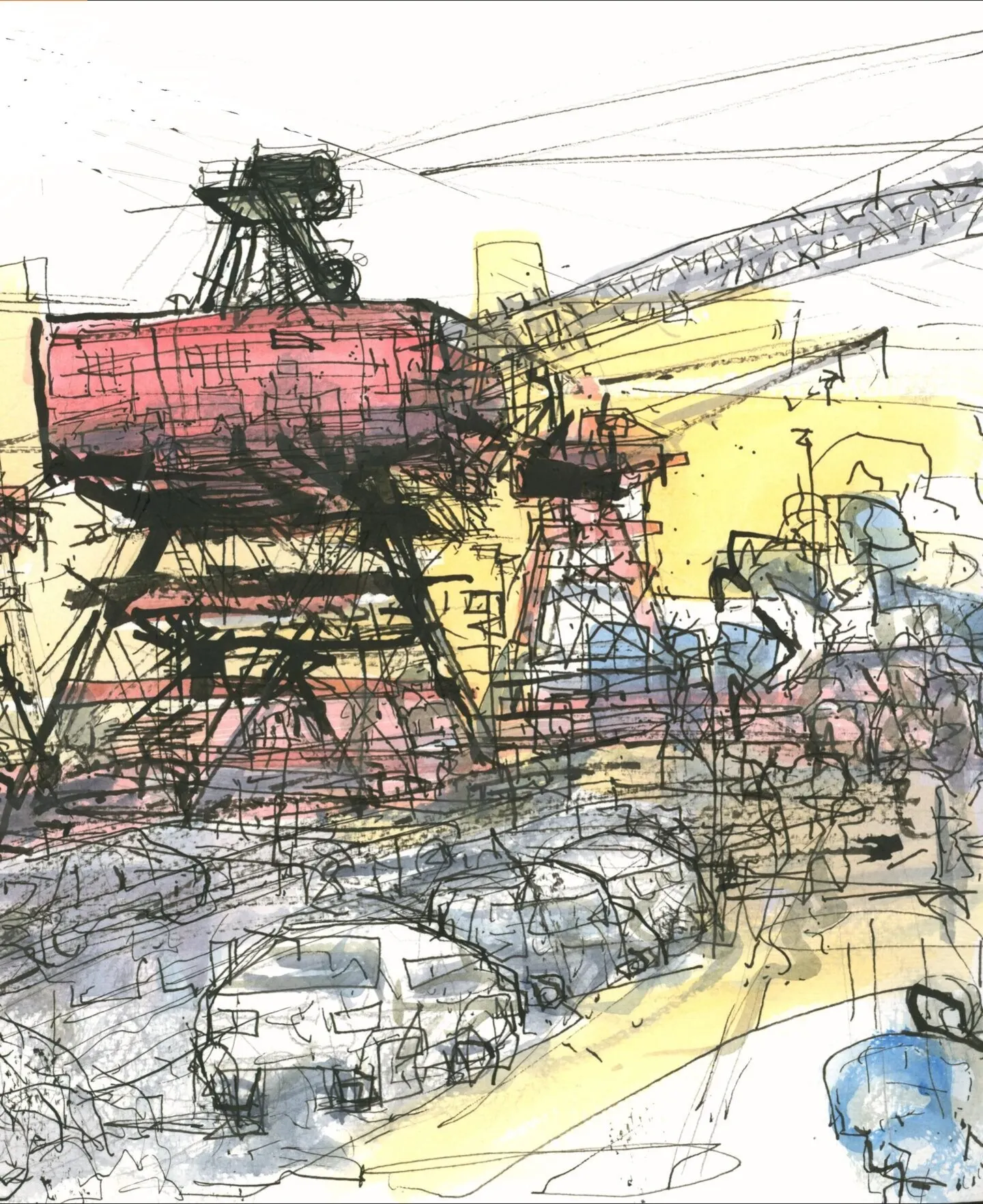 Red Hook, ink on paper
