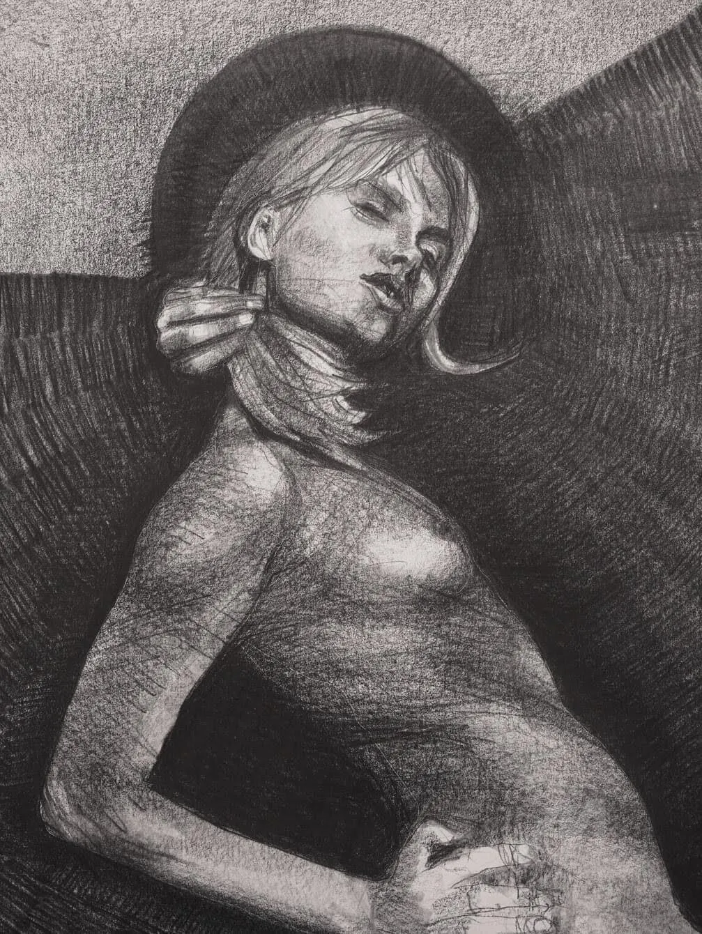 Saint Of Feminism, graphite on paper