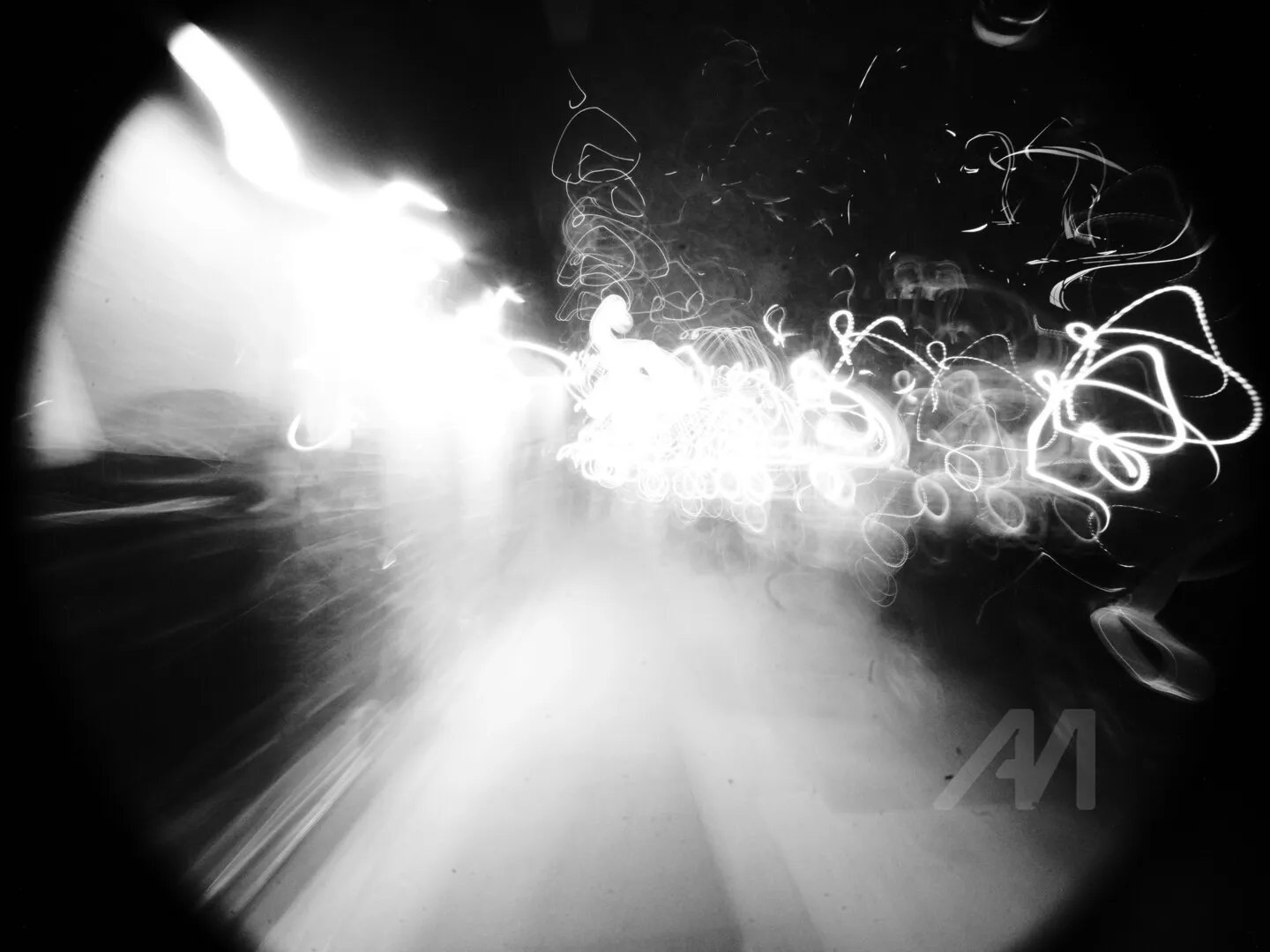 The Angel, light painting